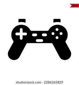 illustration of game controller glyph icon 
