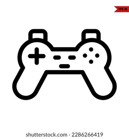 ilustración del icono de la línea del controlador de juegos 