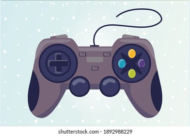 Illustration Game controllers and joysticks isolated on white background vector illustration ,  Suitable for Infographics, , Game Asset, And Other Graphic Related Assets