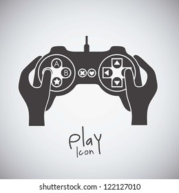 illustration of game controls, Video games Silhouettes, vector illustration