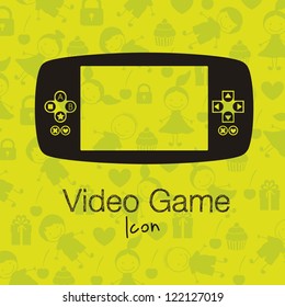 illustration of game controls, Video games Silhouettes, vector illustration