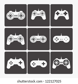 illustration of game controls, Video games Silhouettes, vector illustration