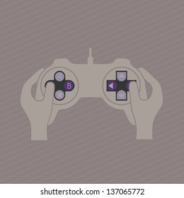 illustration of game controls, Video games Silhouettes, vector illustration