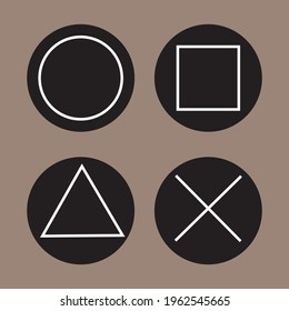 illustration of game keyboad image of circle, square, triangle, cross