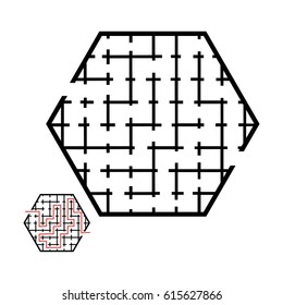 Illustration with game labyrinth.