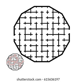 Illustration with game labyrinth.