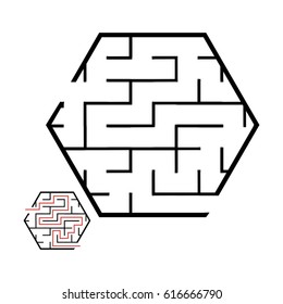 Illustration with game labyrinth.