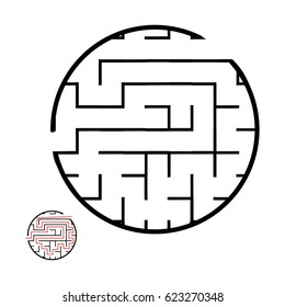 Illustration with game labyrinth.