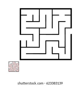 Illustration with game labyrinth.