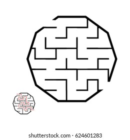 Illustration with game labyrinth.