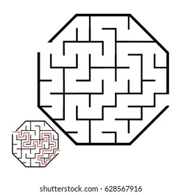 Illustration with game labyrinth.