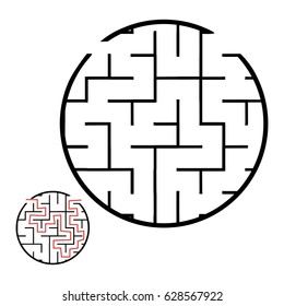 Illustration with game labyrinth.