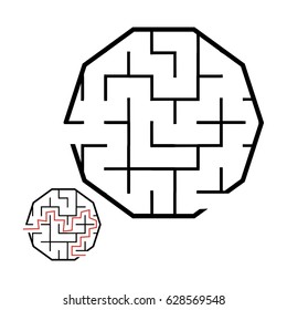 Illustration with game labyrinth.