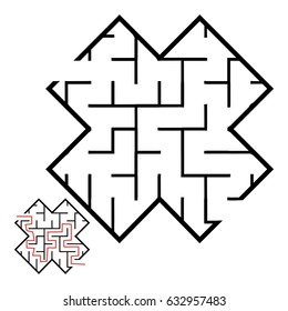 Illustration with game labyrinth.