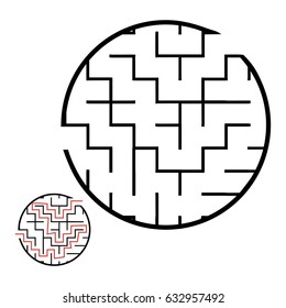 Illustration with game labyrinth.