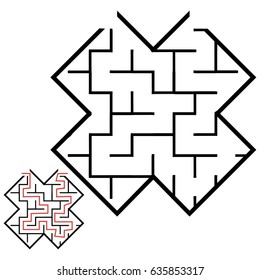 Illustration with game labyrinth.