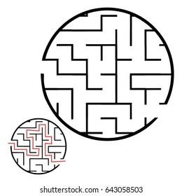 Illustration with game labyrinth.
