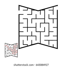 Illustration with game labyrinth.