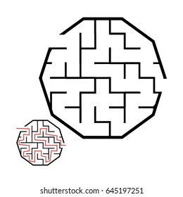 Illustration with game labyrinth.