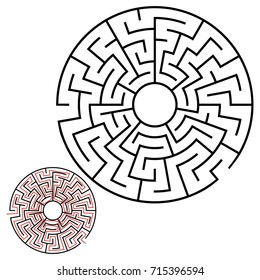 Illustration with game labyrinth.