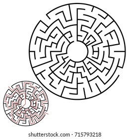 Illustration with game labyrinth.
