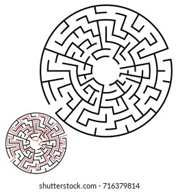 Illustration with game labyrinth.