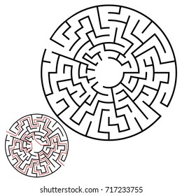 Illustration with game labyrinth.