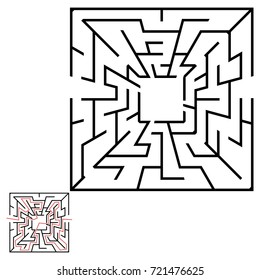 Illustration with game labyrinth.