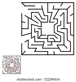 Illustration with game labyrinth.