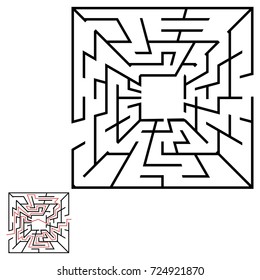 Illustration with game labyrinth.