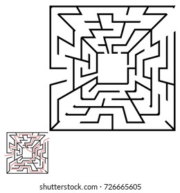 Illustration with game labyrinth.