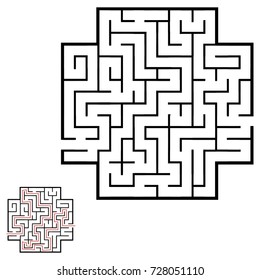 Illustration with game labyrinth.