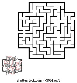 Illustration with game labyrinth.