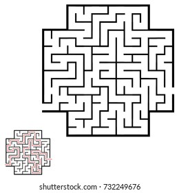 Illustration with game labyrinth.