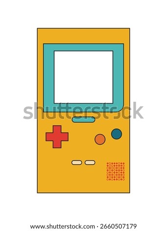 Illustration game pad arcade unique design retro isolated