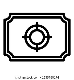 illustration of a gaming vector icon. bonus coupon shots for winning a challenge. editable color. outline style.