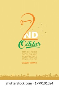 Illustration of Gandhi Jayanti 2nd October