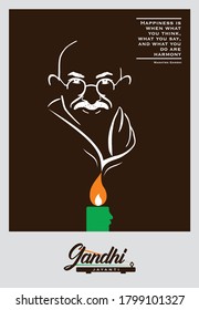 Illustration of Gandhi Jayanti 2nd October