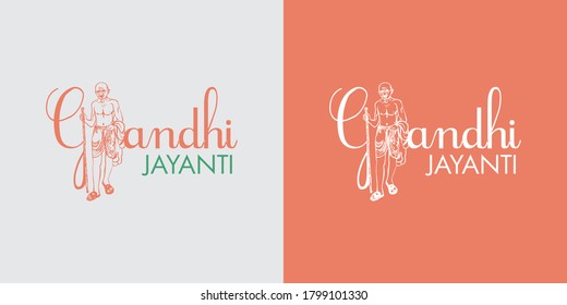 Illustration of Gandhi Jayanti 2nd October