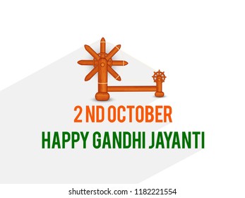 Illustration Of Gandhi Jayanti Background.