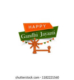Illustration Of Gandhi Jayanti Background.