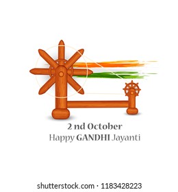 Illustration Of Gandhi Jayanti Background.