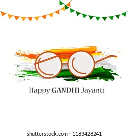 Illustration Of Gandhi Jayanti Background.