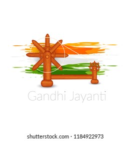Illustration Of Gandhi Jayanti Background.