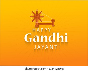 Illustration Of Gandhi Jayanti Background.