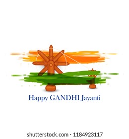 Illustration Of Gandhi Jayanti Background.