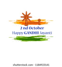 Illustration Of Gandhi Jayanti Background.