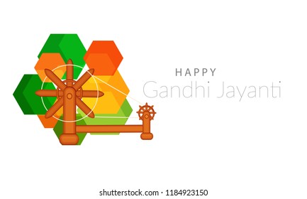 Illustration Of Gandhi Jayanti Background.