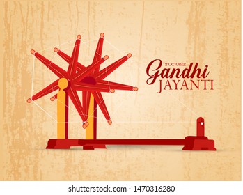  illustration of Gandhi Jayanti background.2nd October