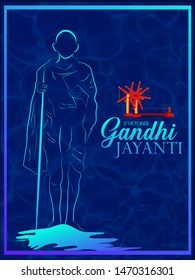  illustration of Gandhi Jayanti background.2nd October